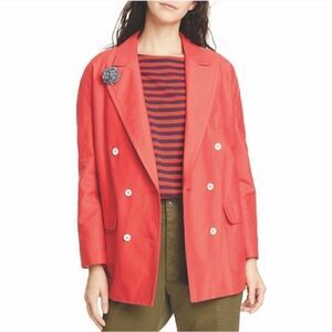 NWOT ALEX MILL Double Breasted Oxford Blazer in Red Tomato Size S